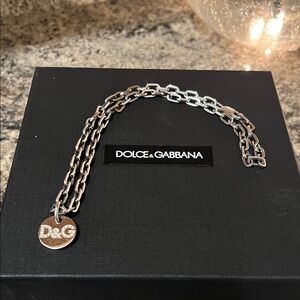 Dolce & Gabbana Silver Chain with D&G Charm